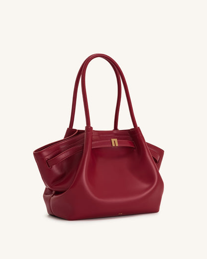 Hana Orta Boy Tote Çanta - Bordo