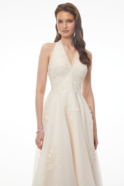 Jasmine White Lace Sweetheart Midi Dress