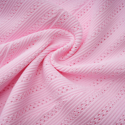 Jocasta Pink Stretch Lace Knit Midi Dress