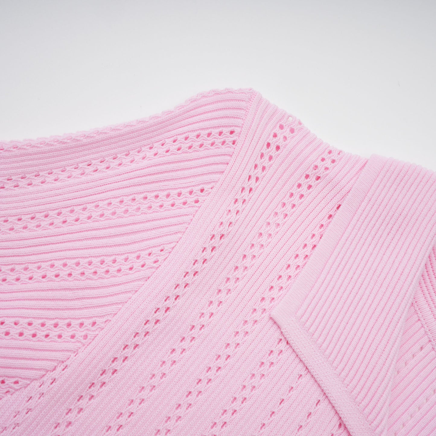 Jocasta Pink Stretch Lace Knit Midi Dress
