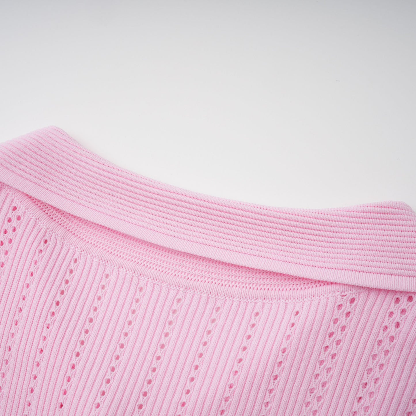 Jocasta Pink Stretch Lace Knit Midi Dress