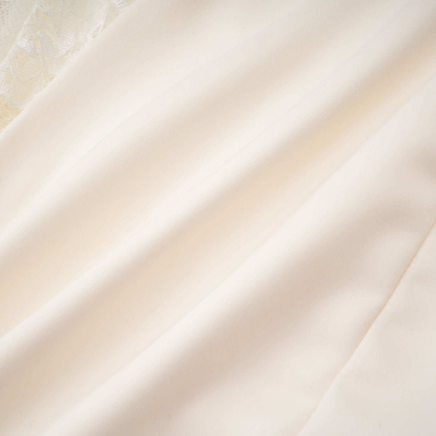 Juliette White Satin Mini Dress with Lace Panels