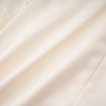 Juliette White Satin Mini Dress with Lace Panels