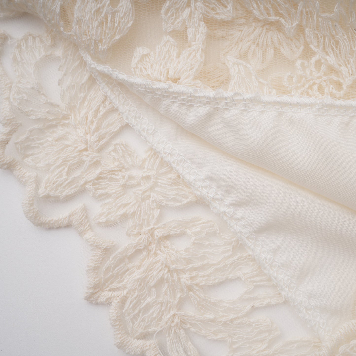 Laura Ivory Turtleneck Floral Lace Jacket & Shorts Set