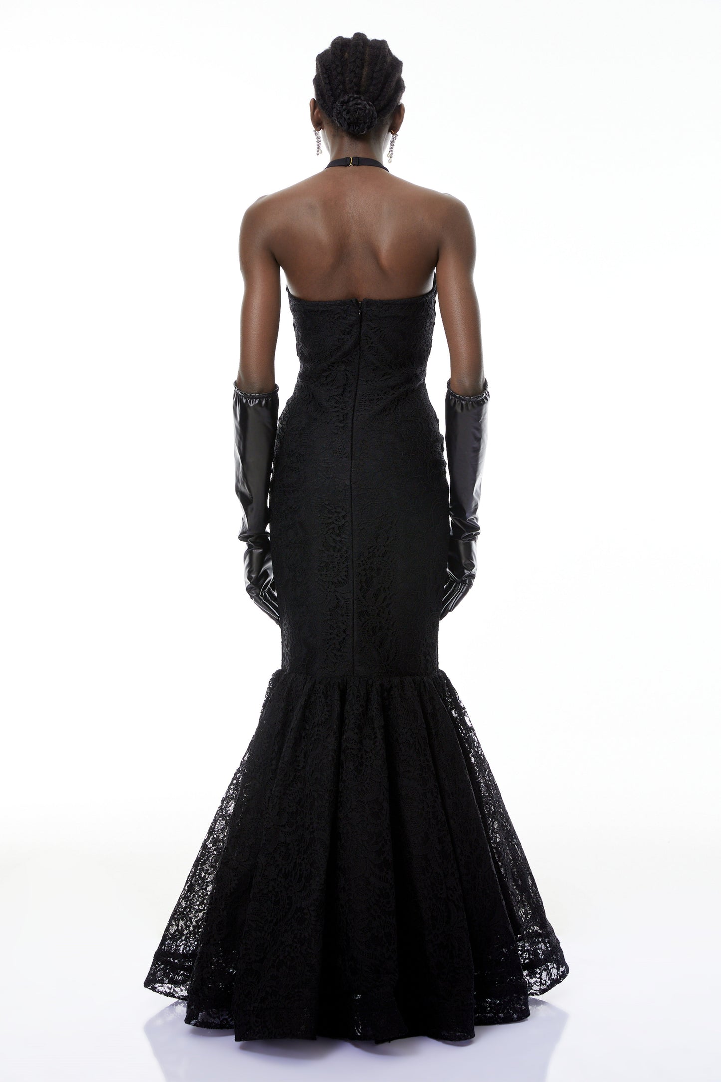 Letiția Black Halterneck Mermaid Maxi Dress