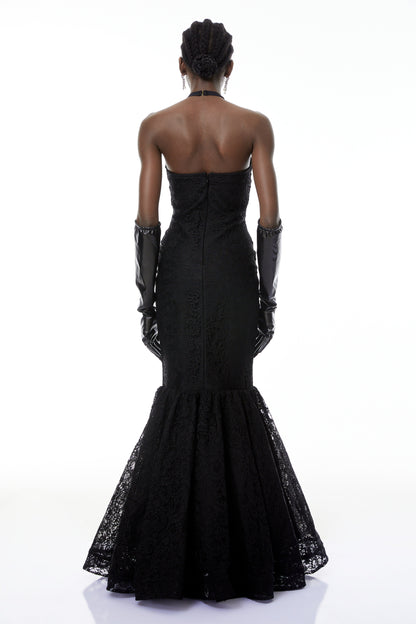 Letiția Black Halterneck Mermaid Maxi Dress