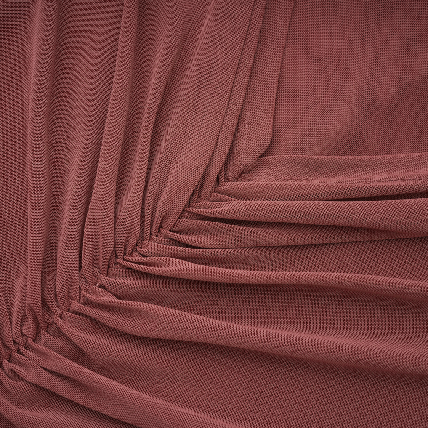 Liliana Brown Asymmetrical Ruched Cape Maxi Dress