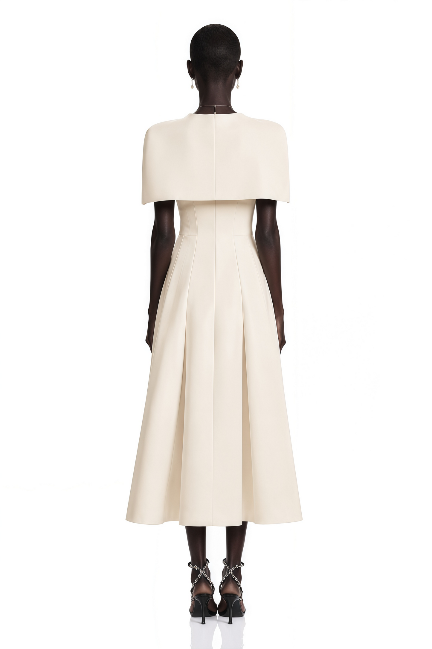 Lovisa Neutral Shawl Detail Shirred Midi Dress