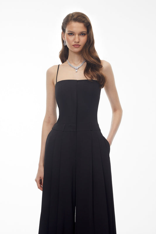 Manaia Black Wide-Leg Jumpsuit