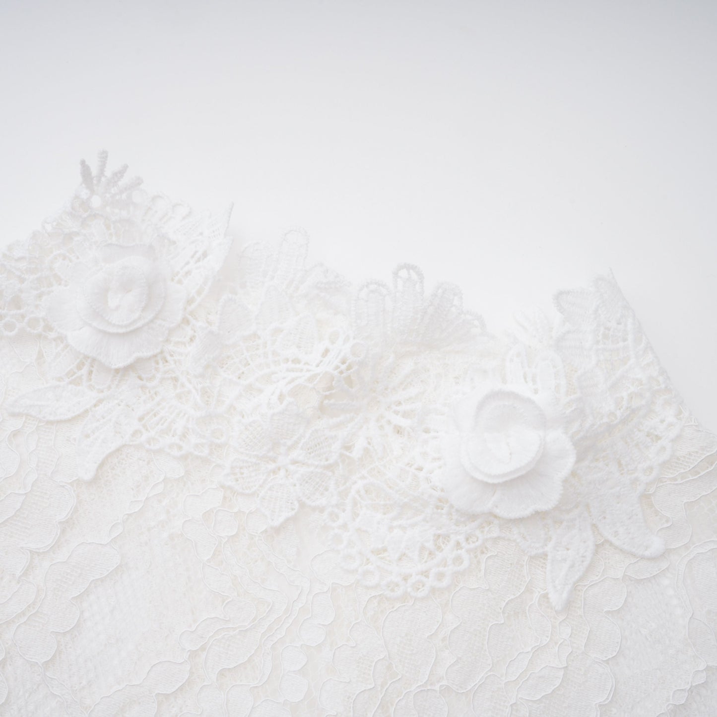 Mandana White Lace Mini Dress with Cape
