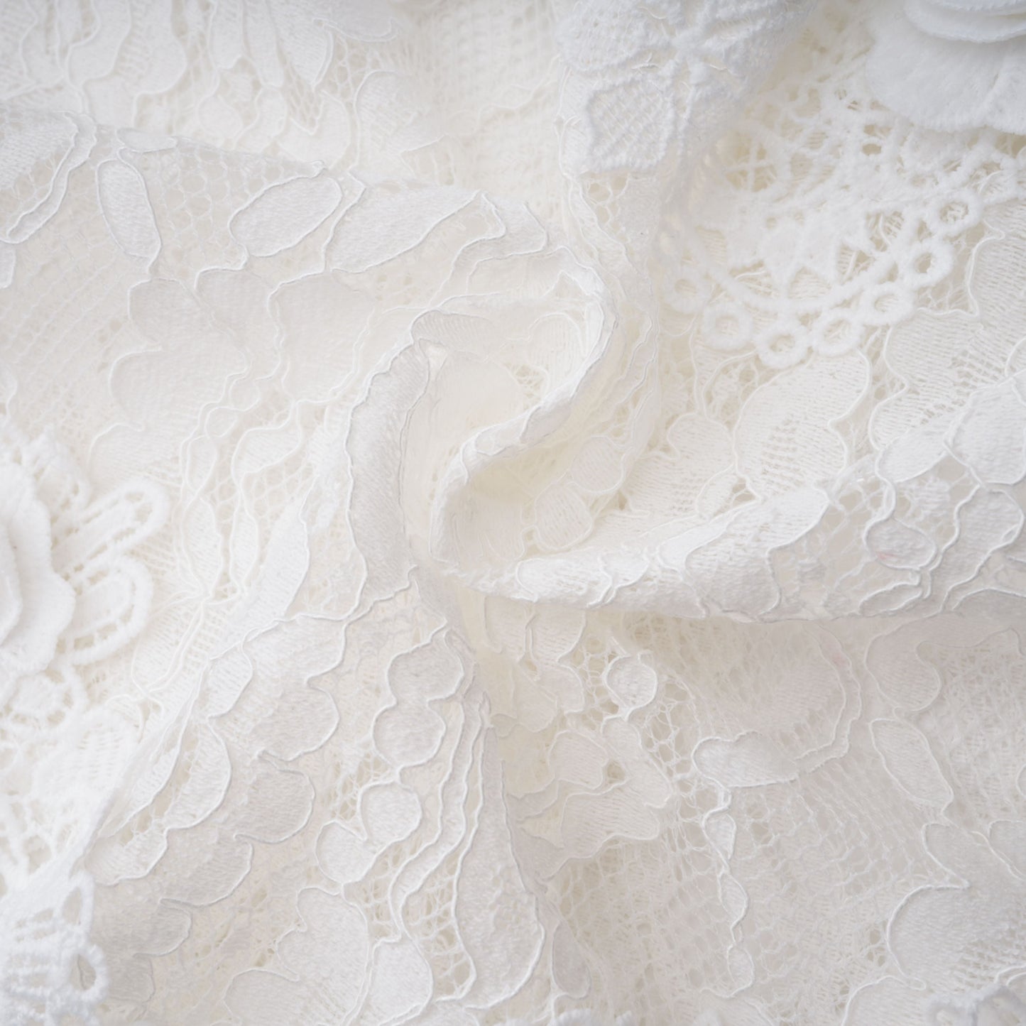 Mandana White Lace Mini Dress with Cape