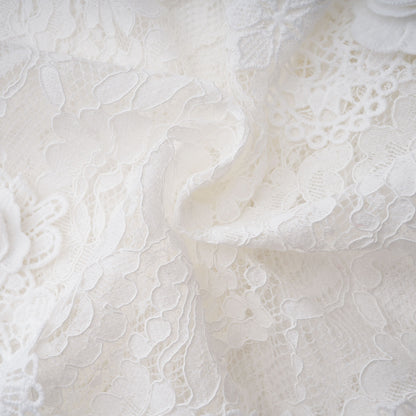 Mandana White Lace Mini Dress with Cape