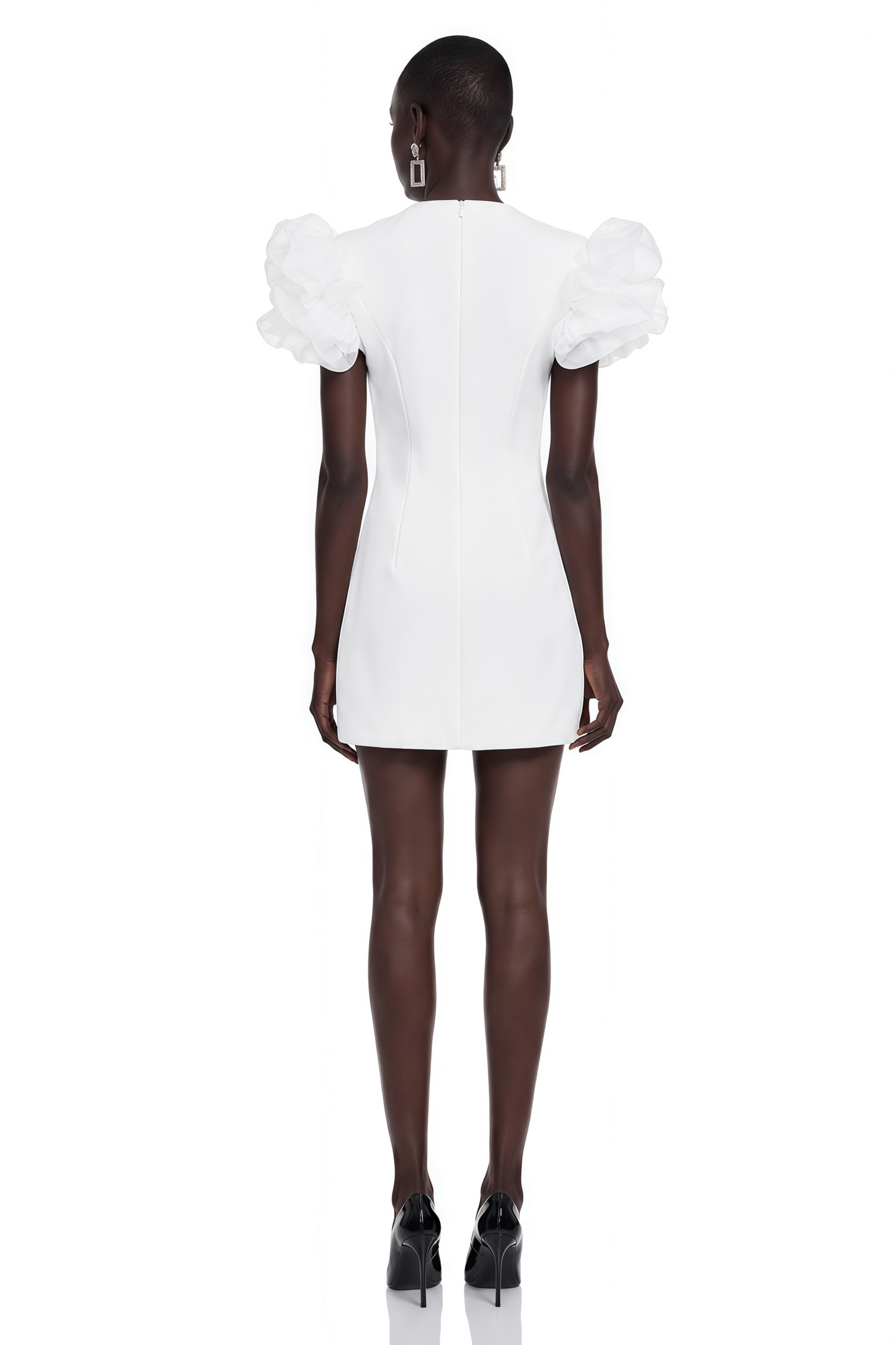 Manon White Tailored Puff Sleeves Blazer Mini Dress