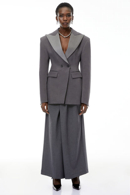 Marcellus Gri Sivri Yaka Blazer