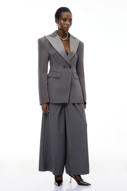 Marcellus Gri Sivri Yaka Blazer