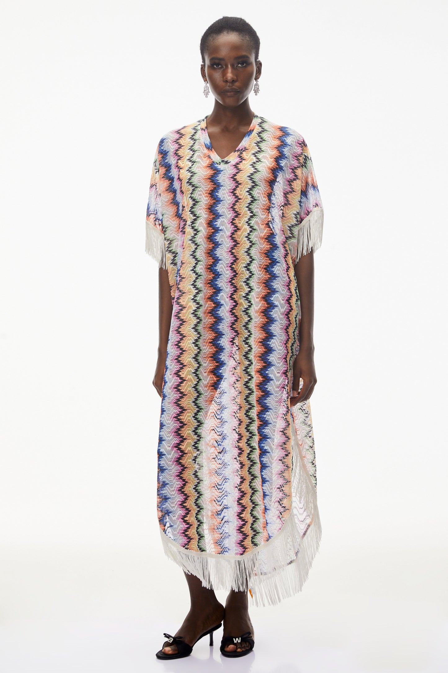 Milena Multicolor Wave Pattern Maxi Dress