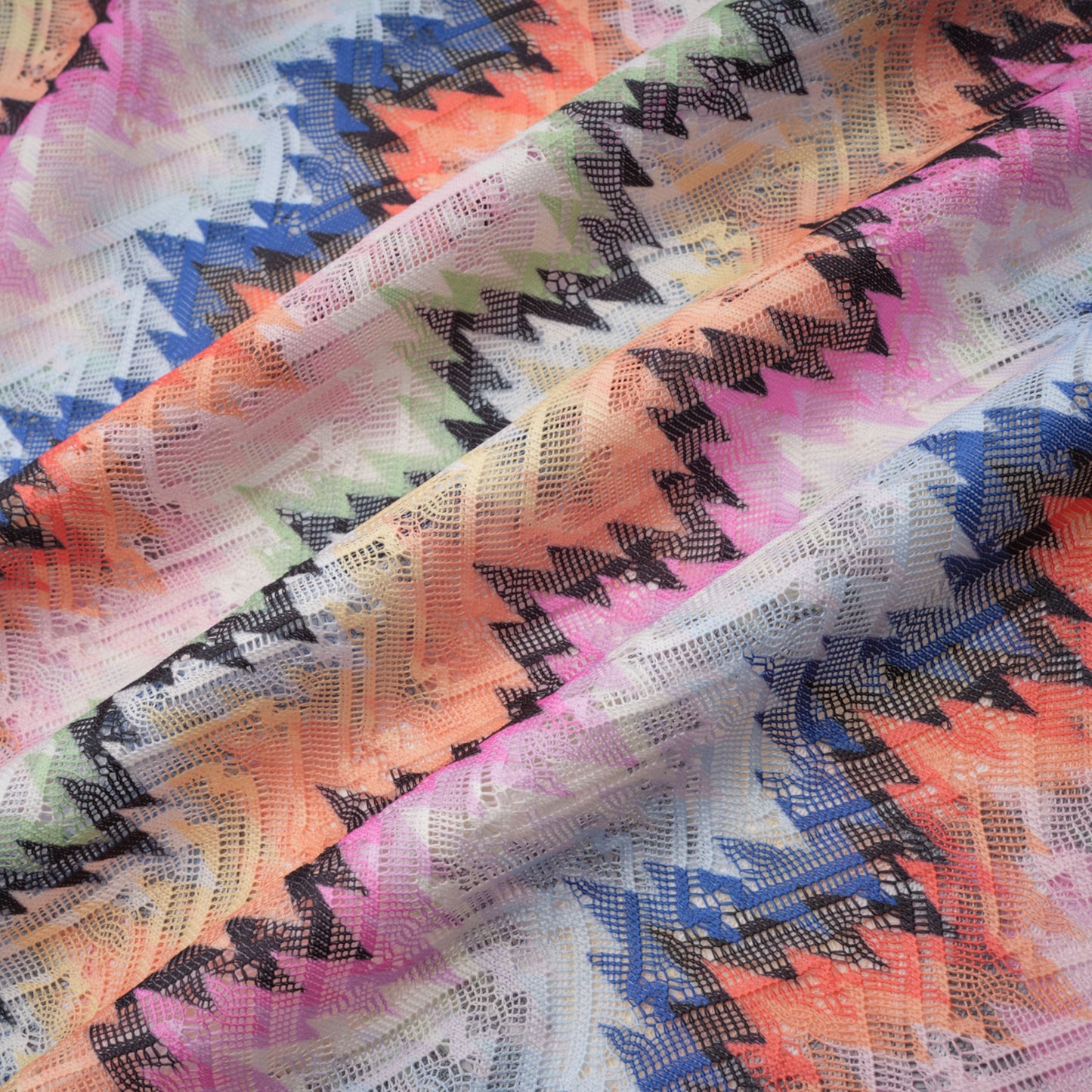 Milena Multicolor Wave Pattern Maxi Dress