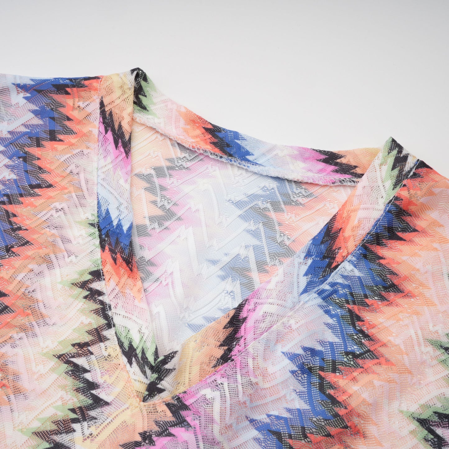 Milena Multicolor Wave Pattern Maxi Dress