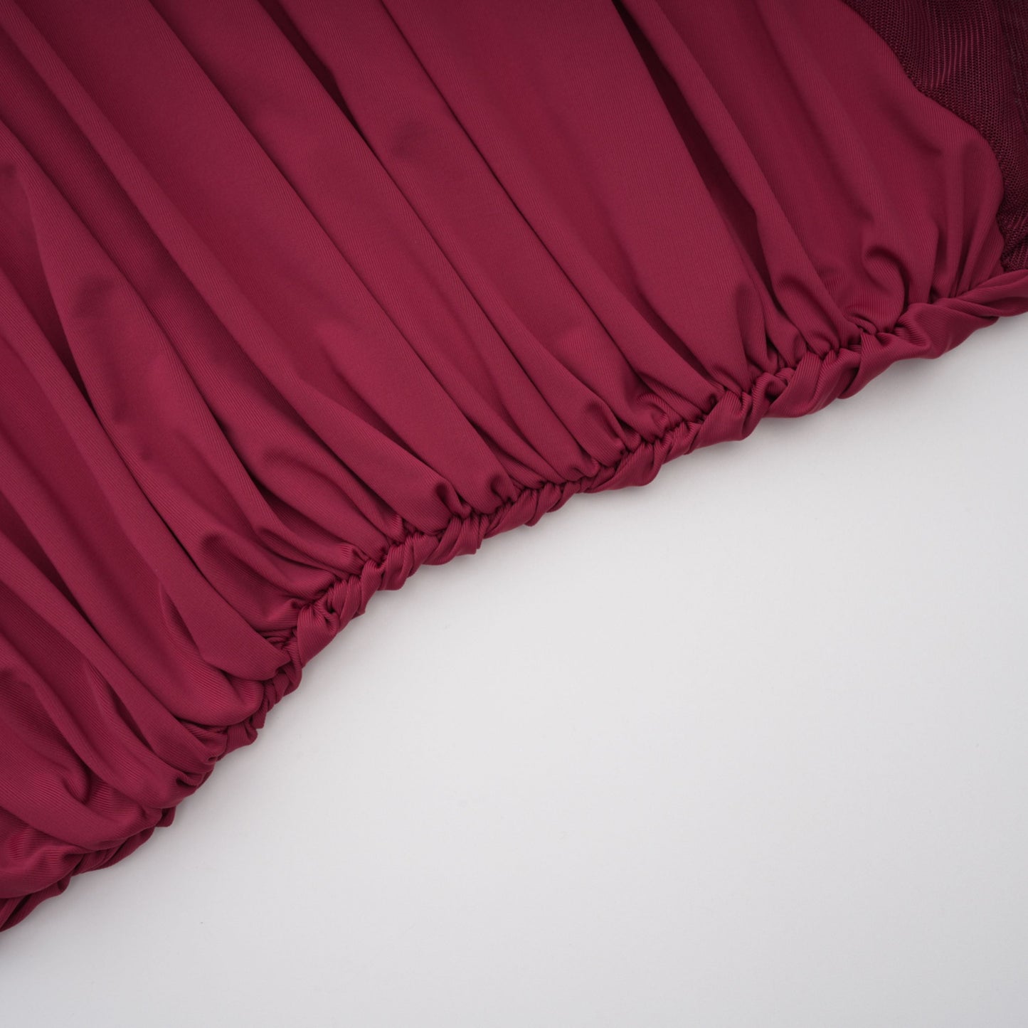 Mioara Red Asymmetrical Draped Cape Design Dress