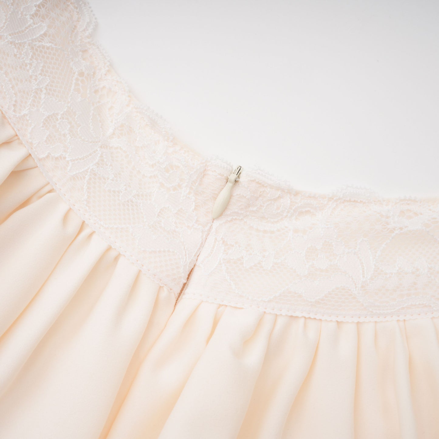 Nani Cream Plunge Neck Satin Jumpsuit with Lace Panels