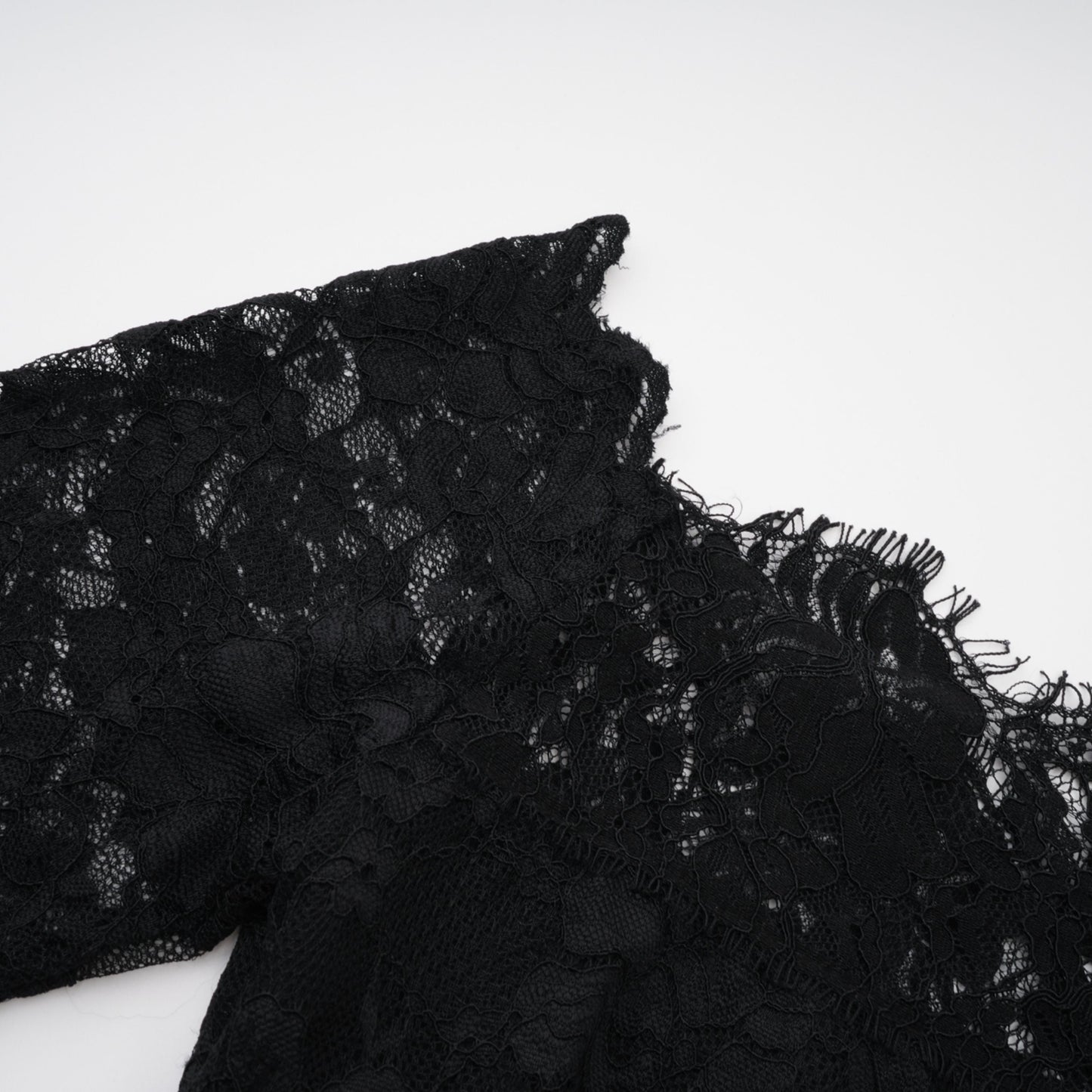 Nephele Black Off Shoulder Floral Lace Maxi Dress
