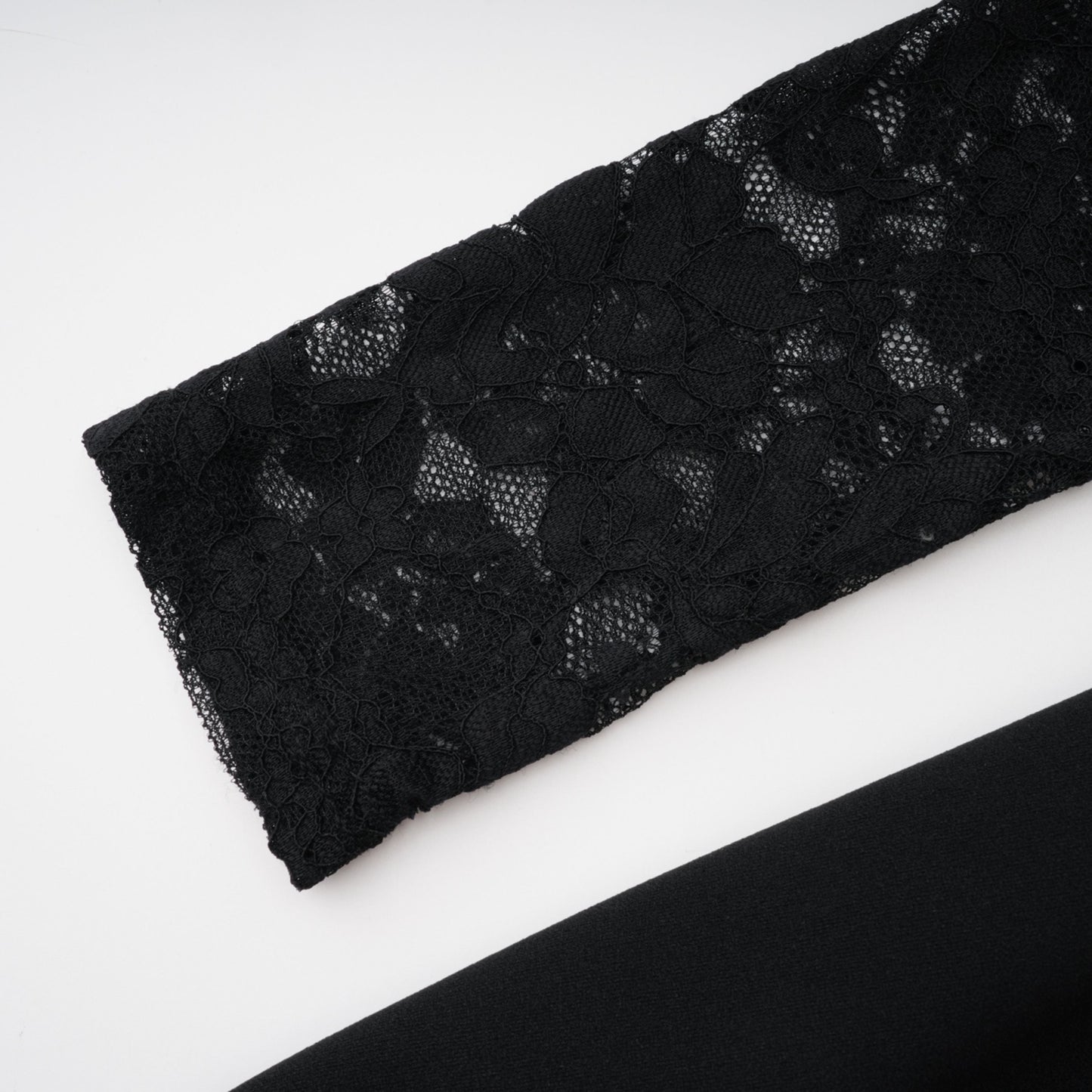 Nephele Black Off Shoulder Floral Lace Maxi Dress