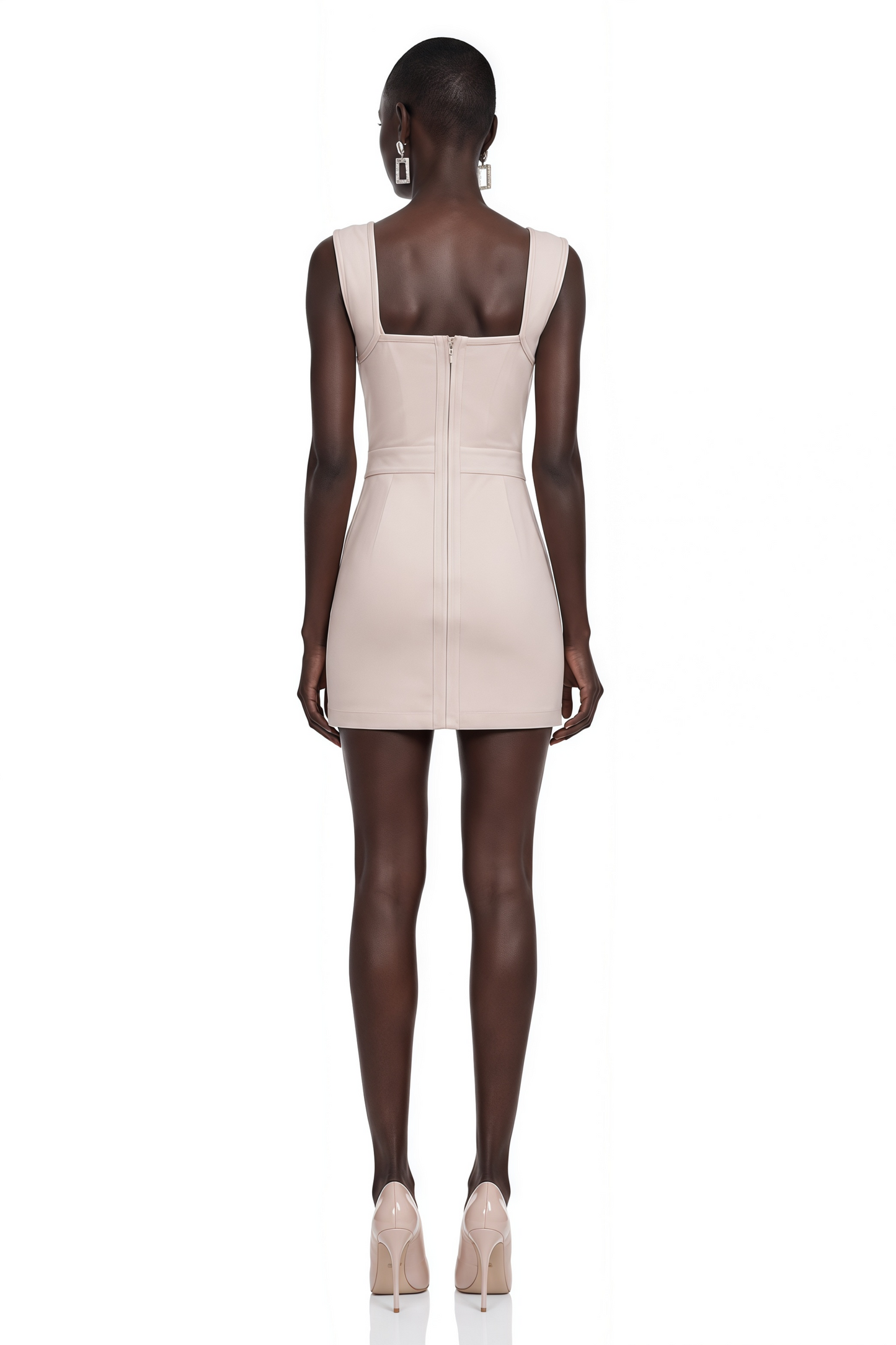 Nettie Pink Sweetheart Lace Mini Dress