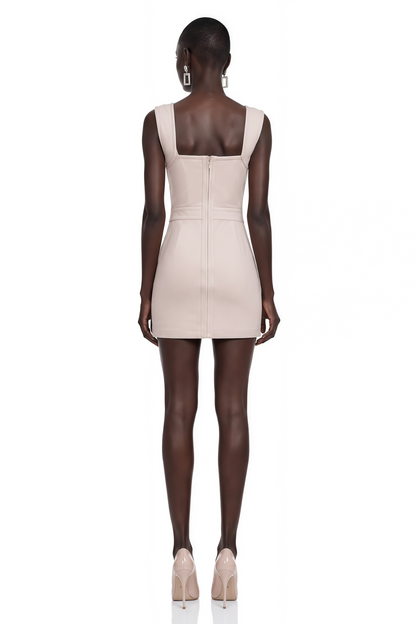 Nettie Pink Sweetheart Lace Mini Dress