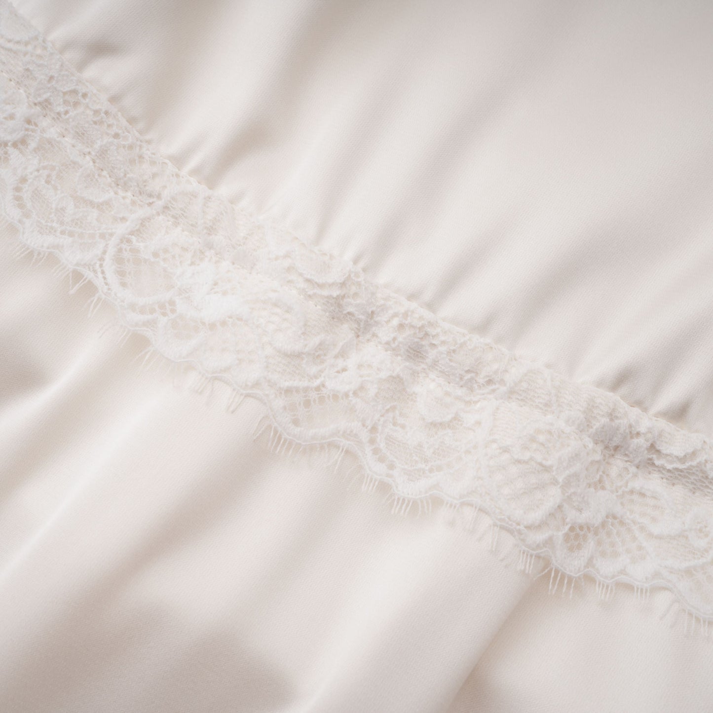 Ngawai Champagne Sweetheart Mini Dress with Lace Trim