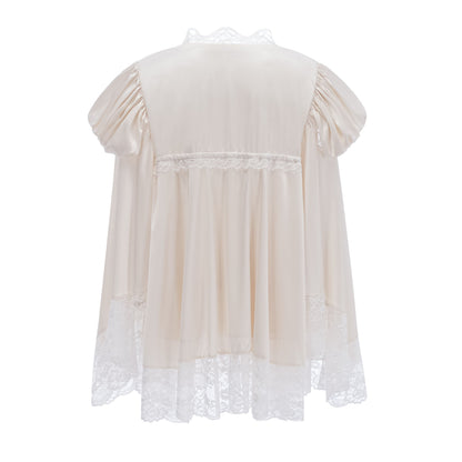 Ngawai Dantelli Şampanya Sweetheart Mini Elbise