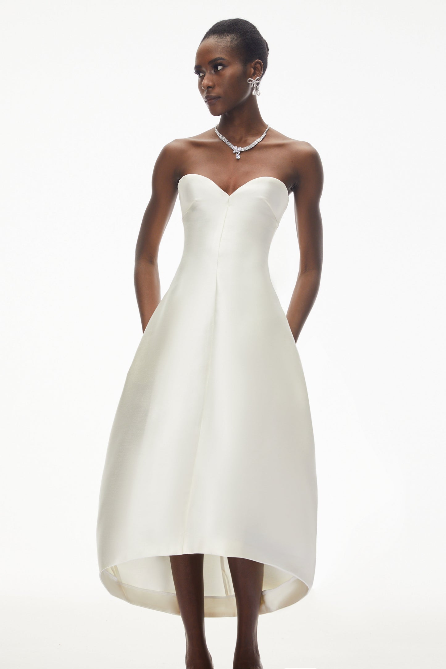 Nimue Ivory Sweetheart Midi Dress