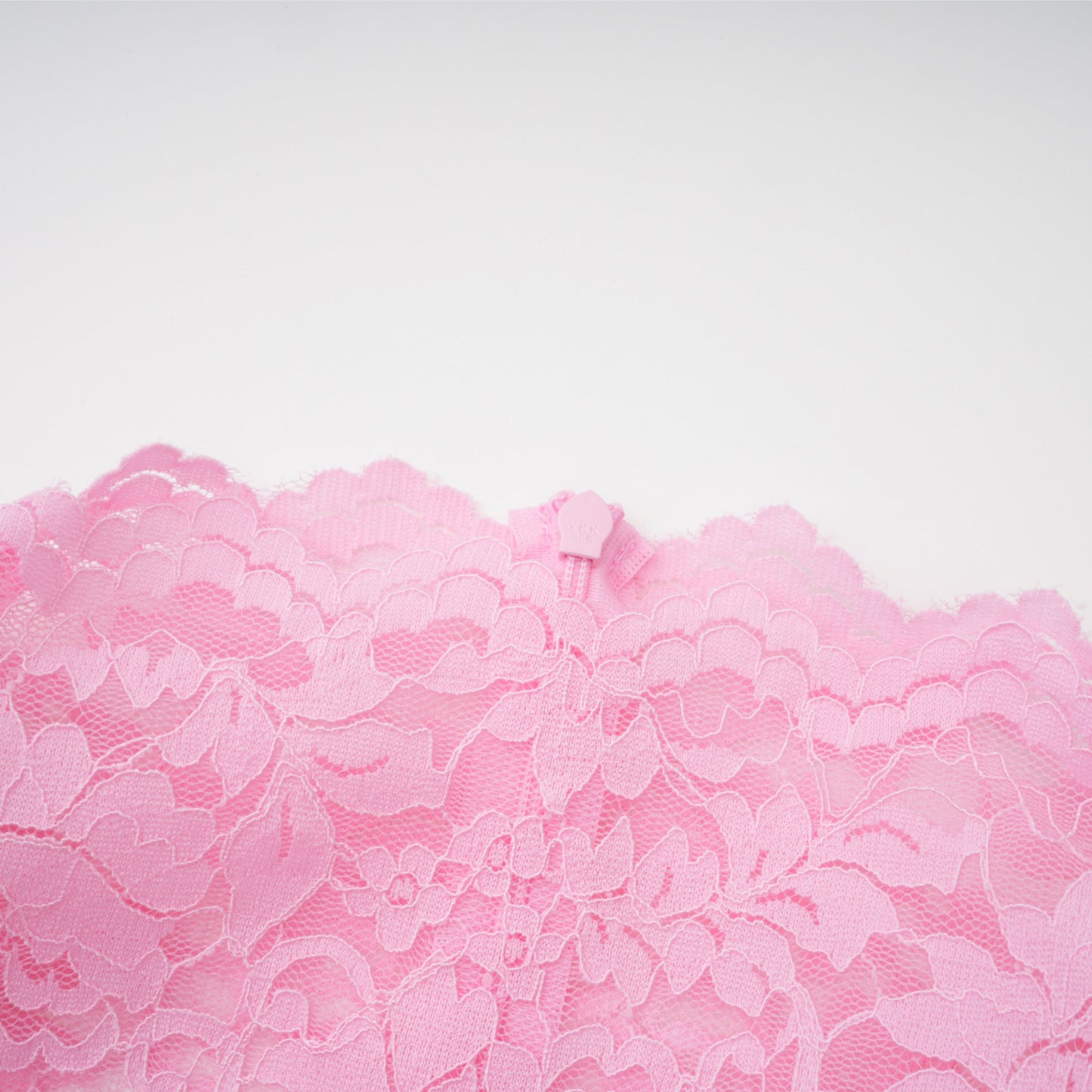 Nuria Pink Ribbon Detail Floral Lace Midi Dress