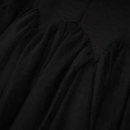 Ofra Black Pearl Pleated Midi Dress