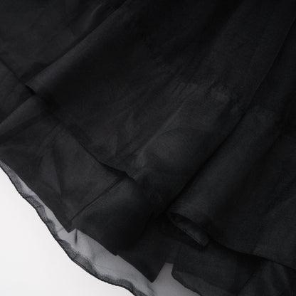 Ofra Black Pearl Pleated Midi Dress