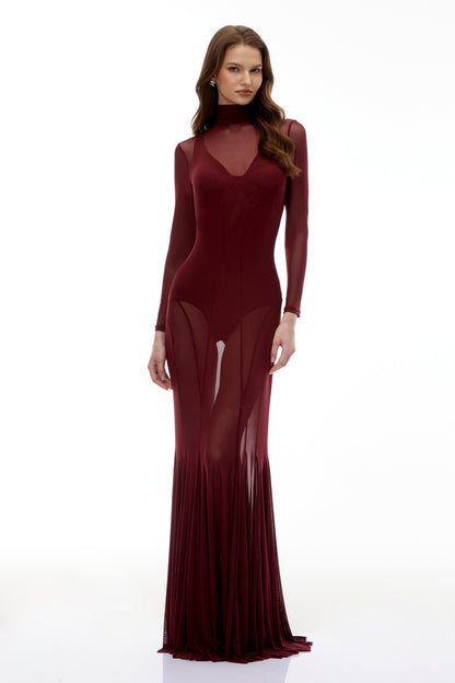 Ofra Bordo File Body & Elbise Takım