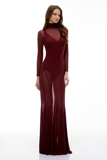 Ofra Bordo File Body & Elbise Takım