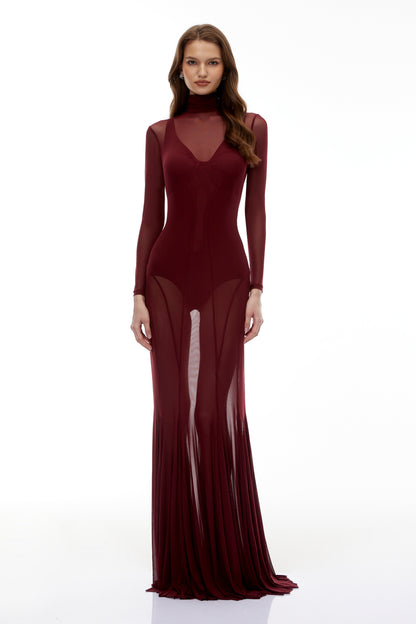 Ofra Bordo File Body & Elbise Takım