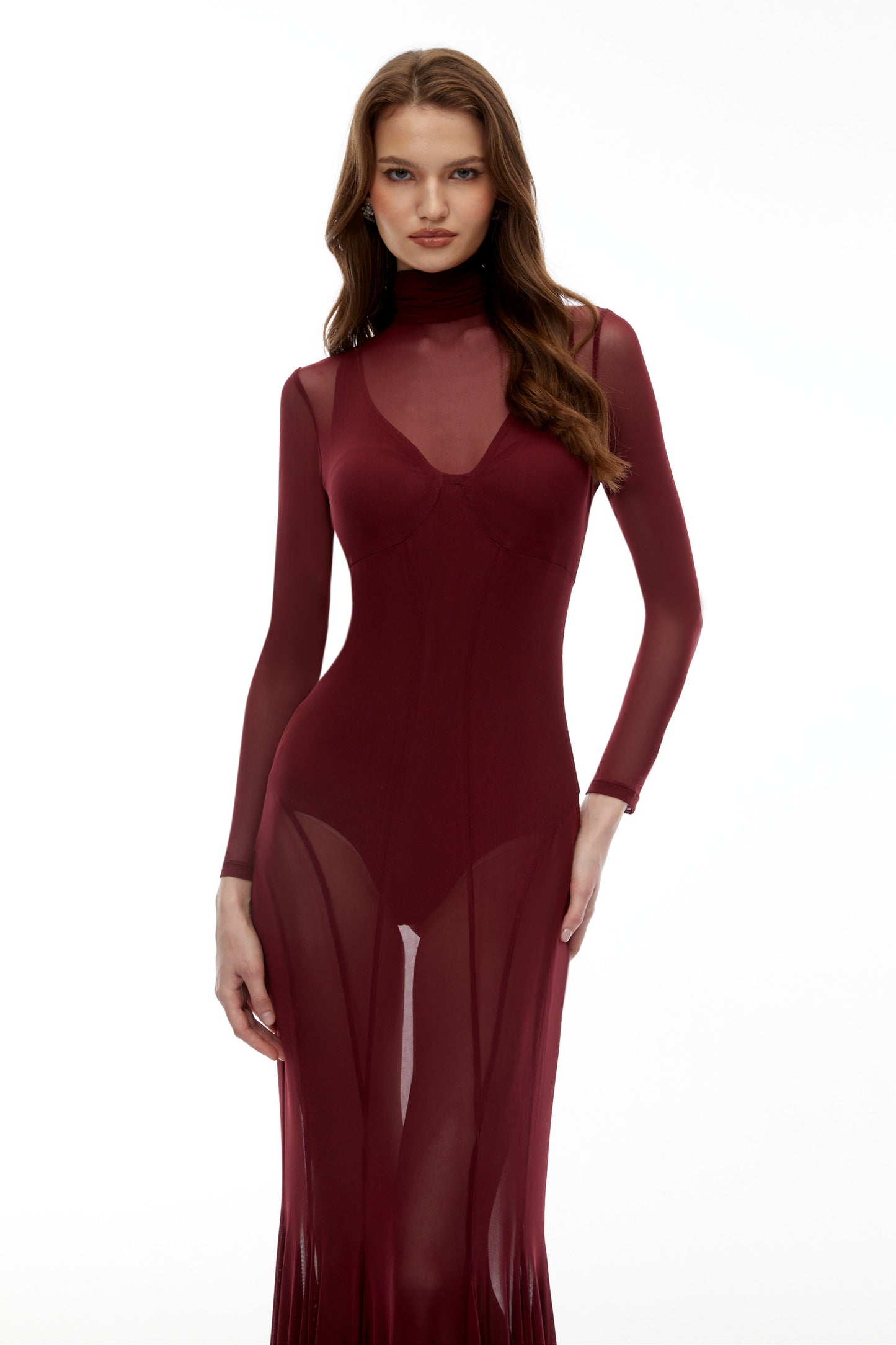 Ofra Bordo File Body & Elbise Takım