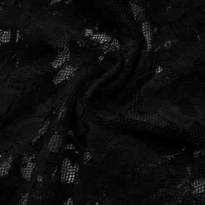 Olesya Black Semi Sheer Lace Maxi Dress