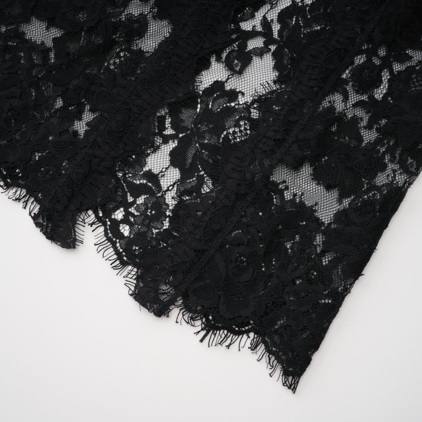 Olesya Black Semi Sheer Lace Maxi Dress