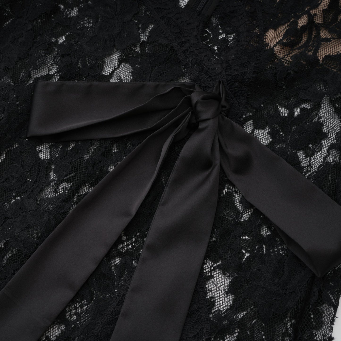 Olesya Black Semi Sheer Lace Maxi Dress