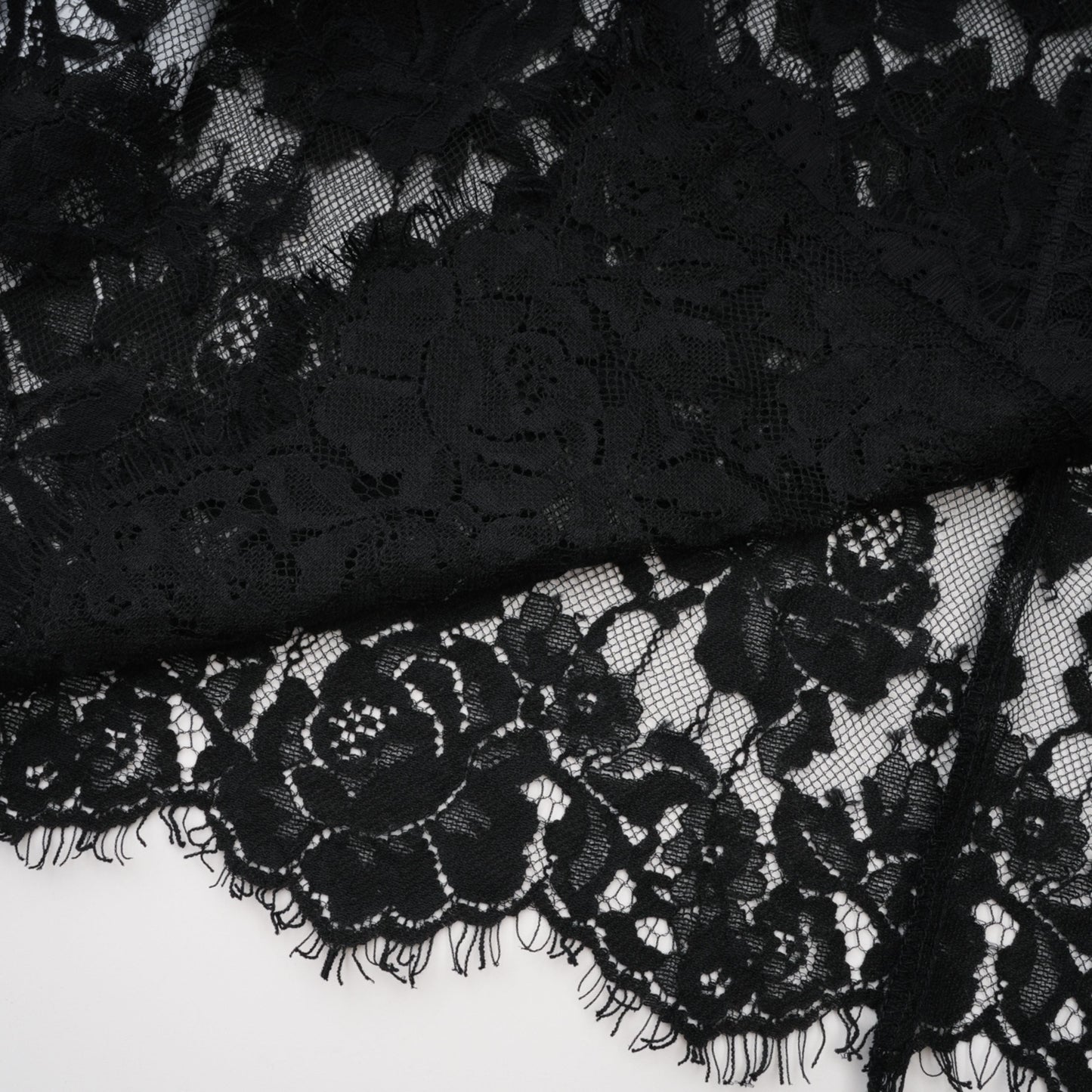 Olesya Black Semi Sheer Lace Maxi Dress