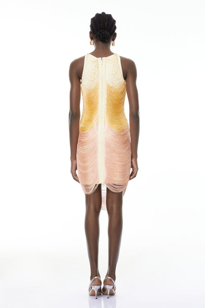 Ondine Yellow Ombre Mini Dress