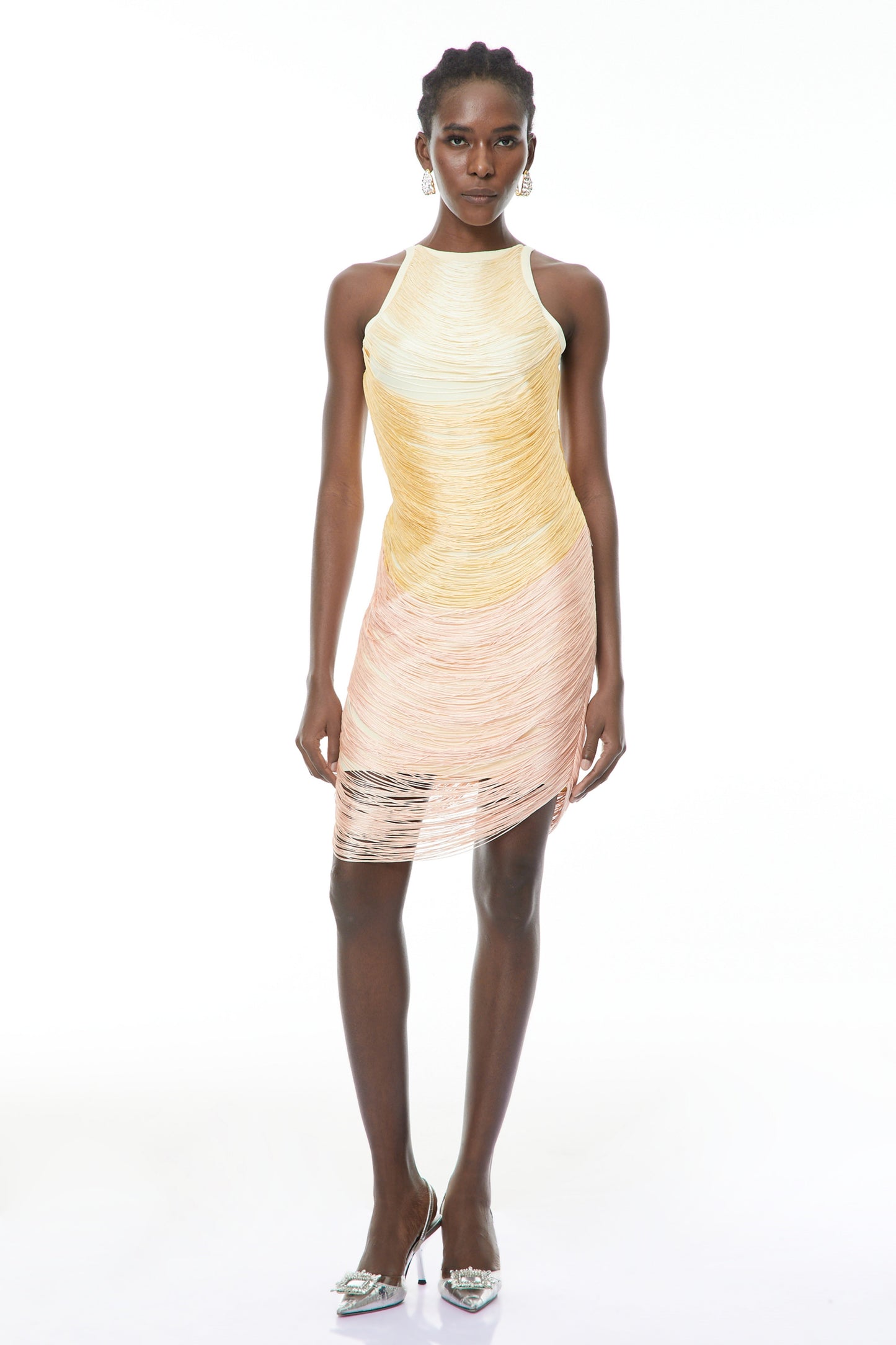 Ondine Yellow Ombre Mini Dress