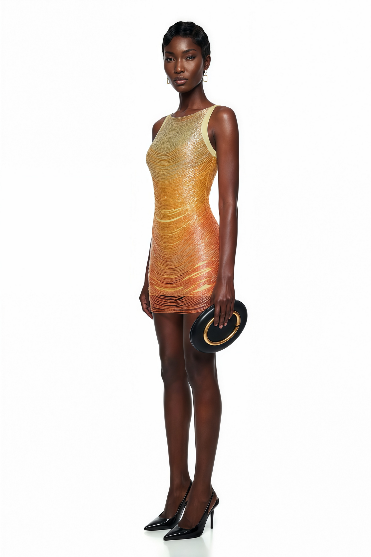 Ondine Yellow Ombre Mini Dress
