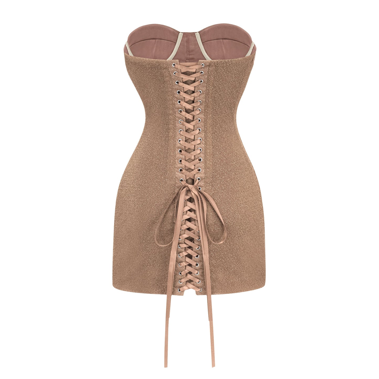 Orabelle Bronze Brilliance Drop Shiny Dress
