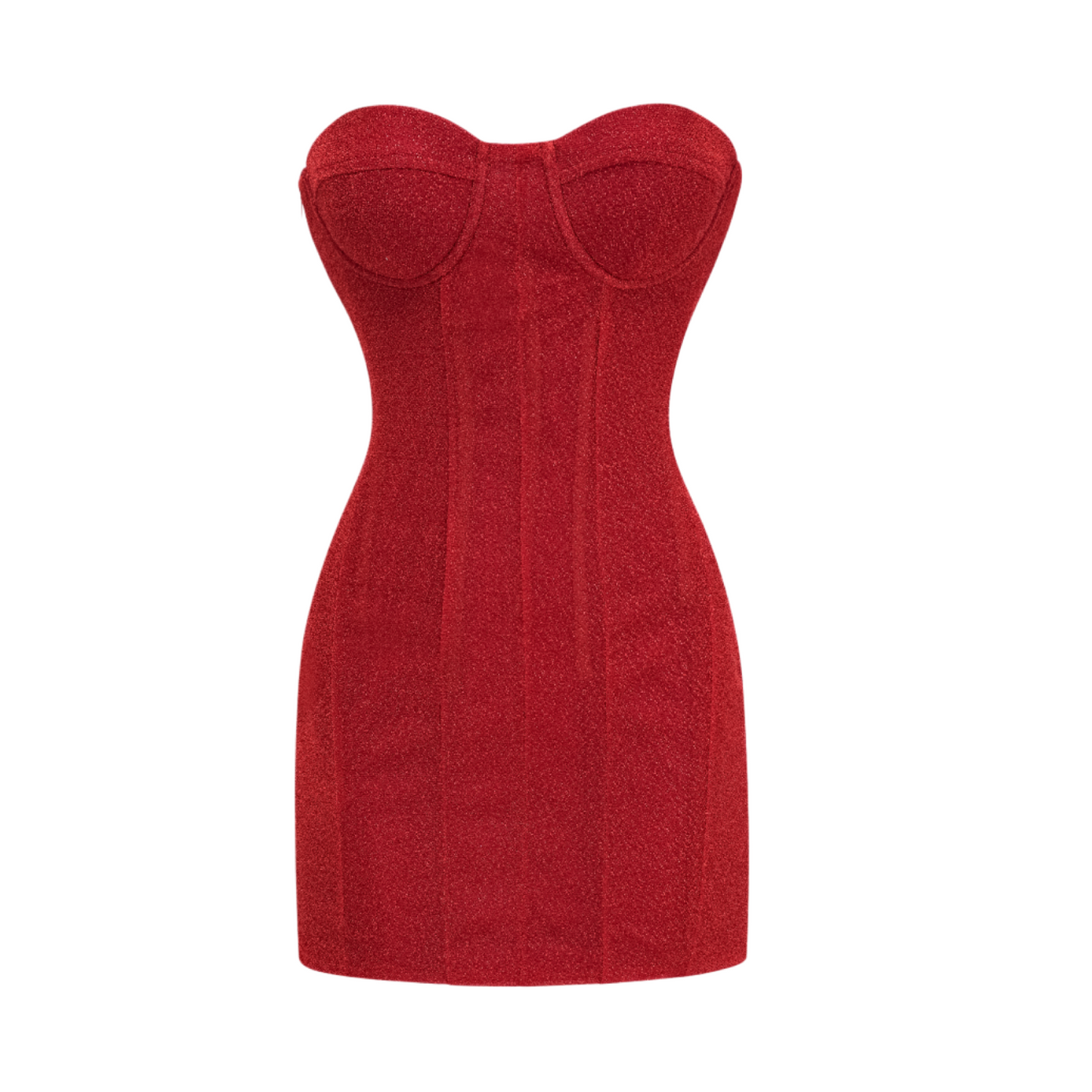 Orabelle Red Brilliance Drop Shiny Dress