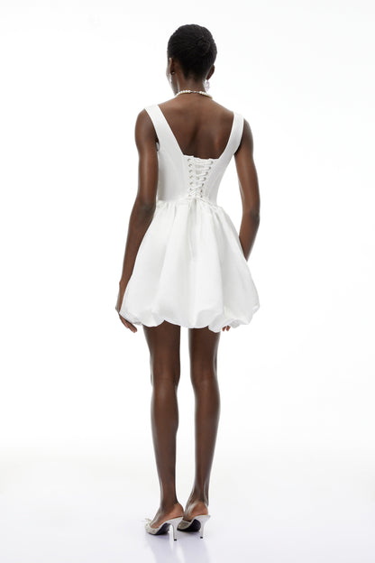 Quitterie White Off Shoulder Mini Dress