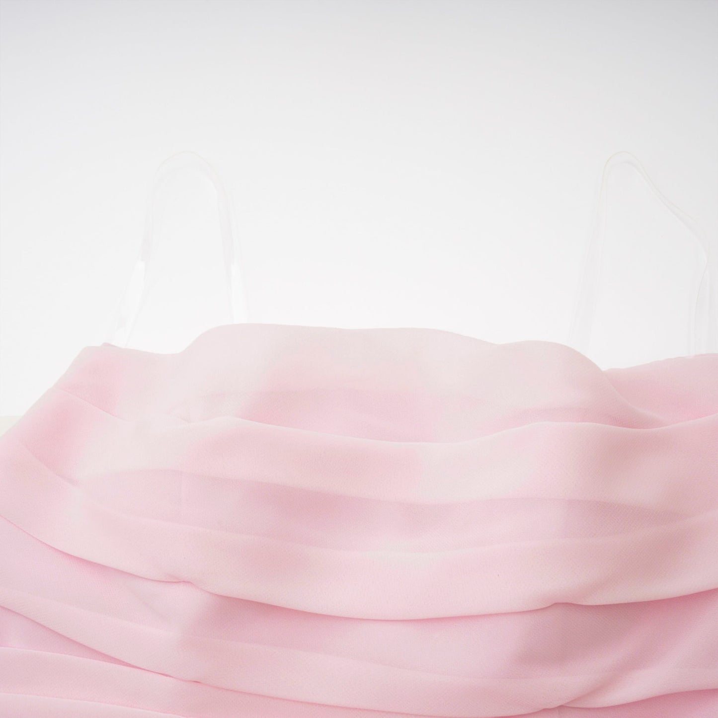 Romane Pink Strapless Corset Chiffon Maxi Dress