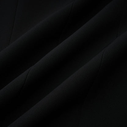 Safran Siyah Dantelli Yakasız Blazer